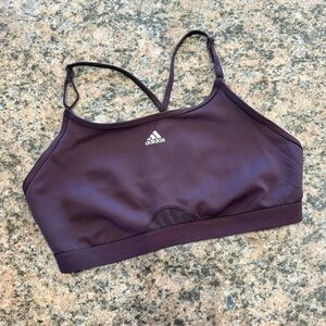 Adidas Women's Purple Sports Bra with Adjustable Straps Size Small